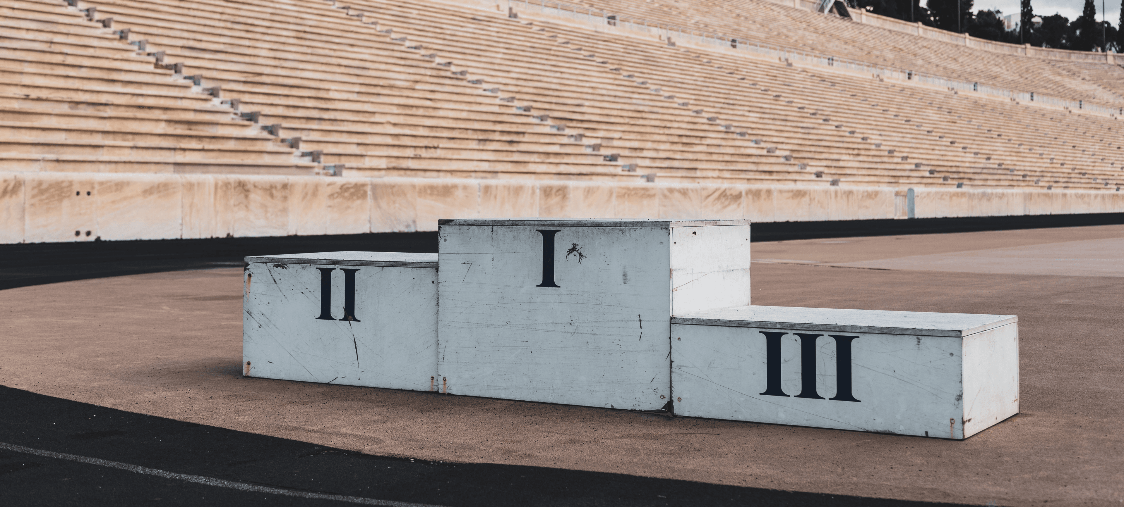 A photo of a podium