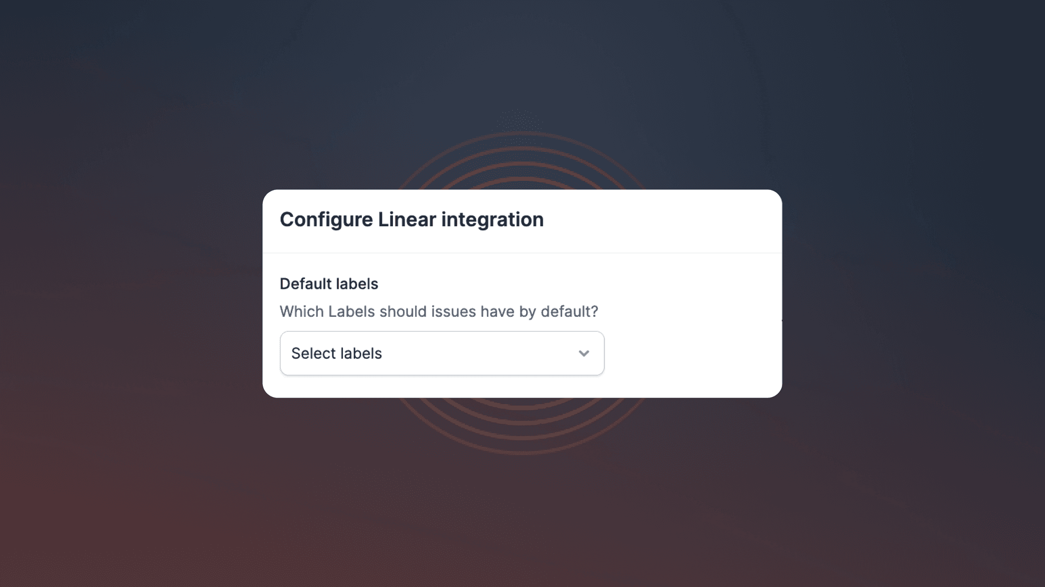 An image showing how you configure default Linear labels