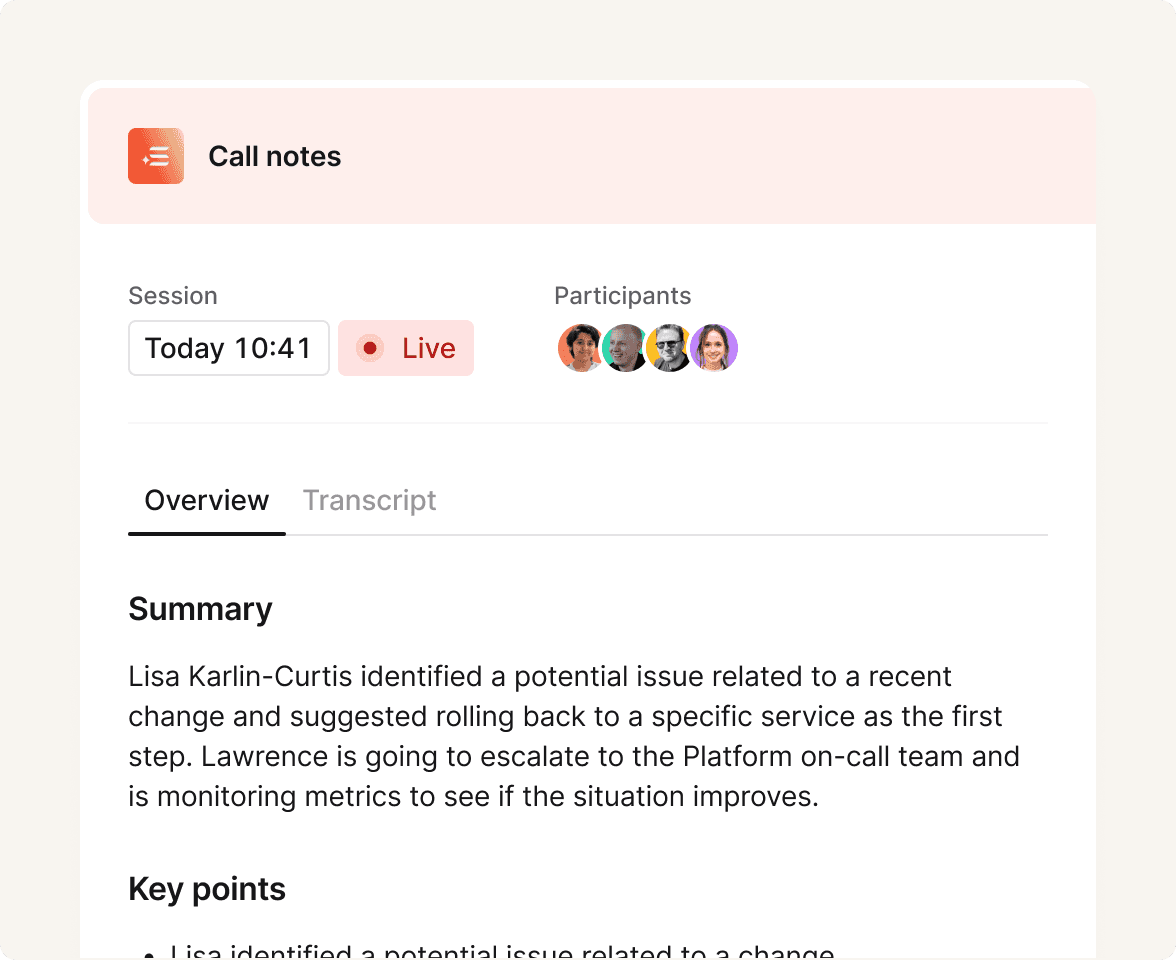 Real-time summaries