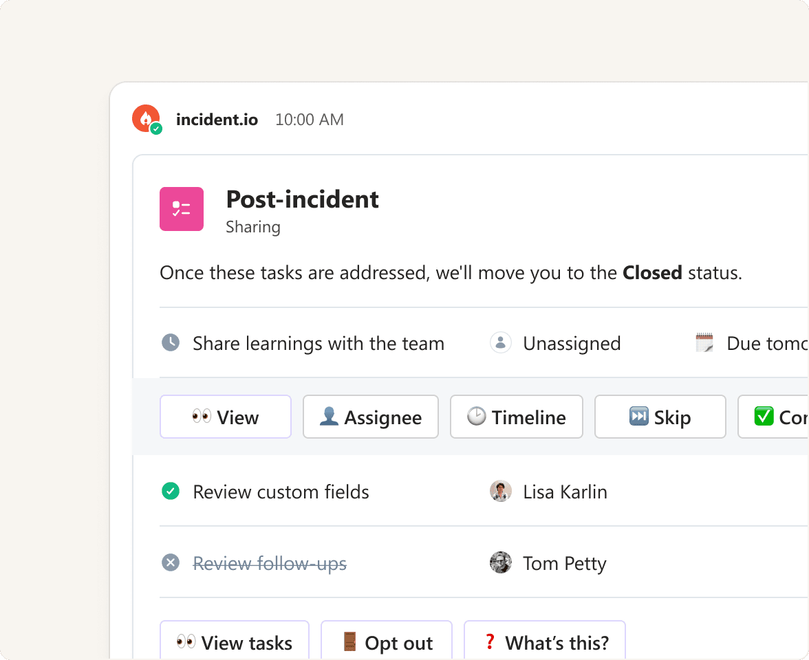 Put your post-incident process on rails