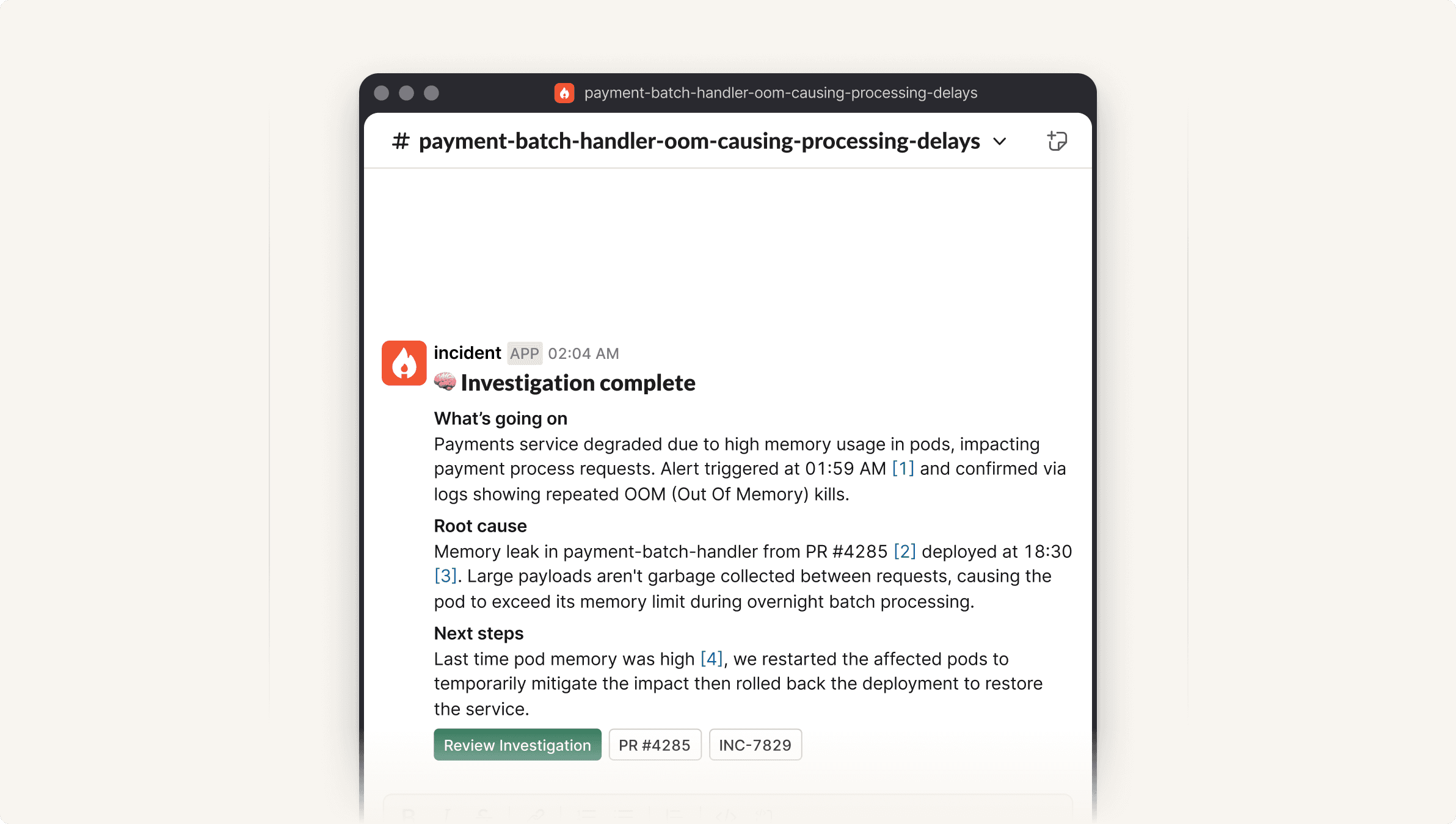 Root cause in seconds, not minutes