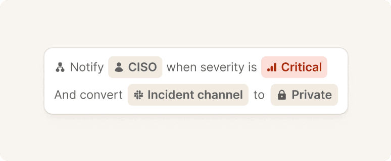 Tailored workflows for security events