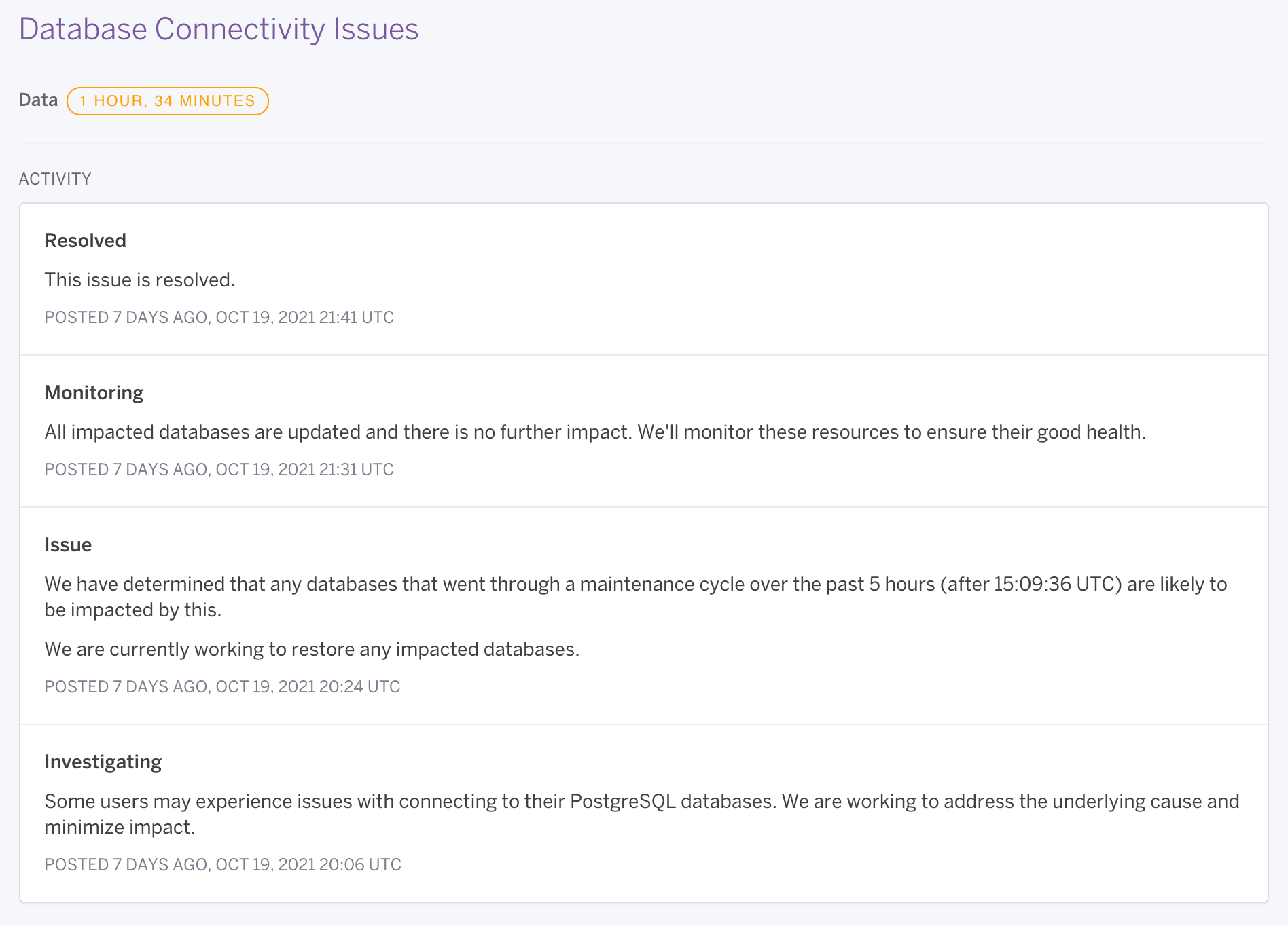 Heroku doing a fantastic job of providing all the context they have (source)