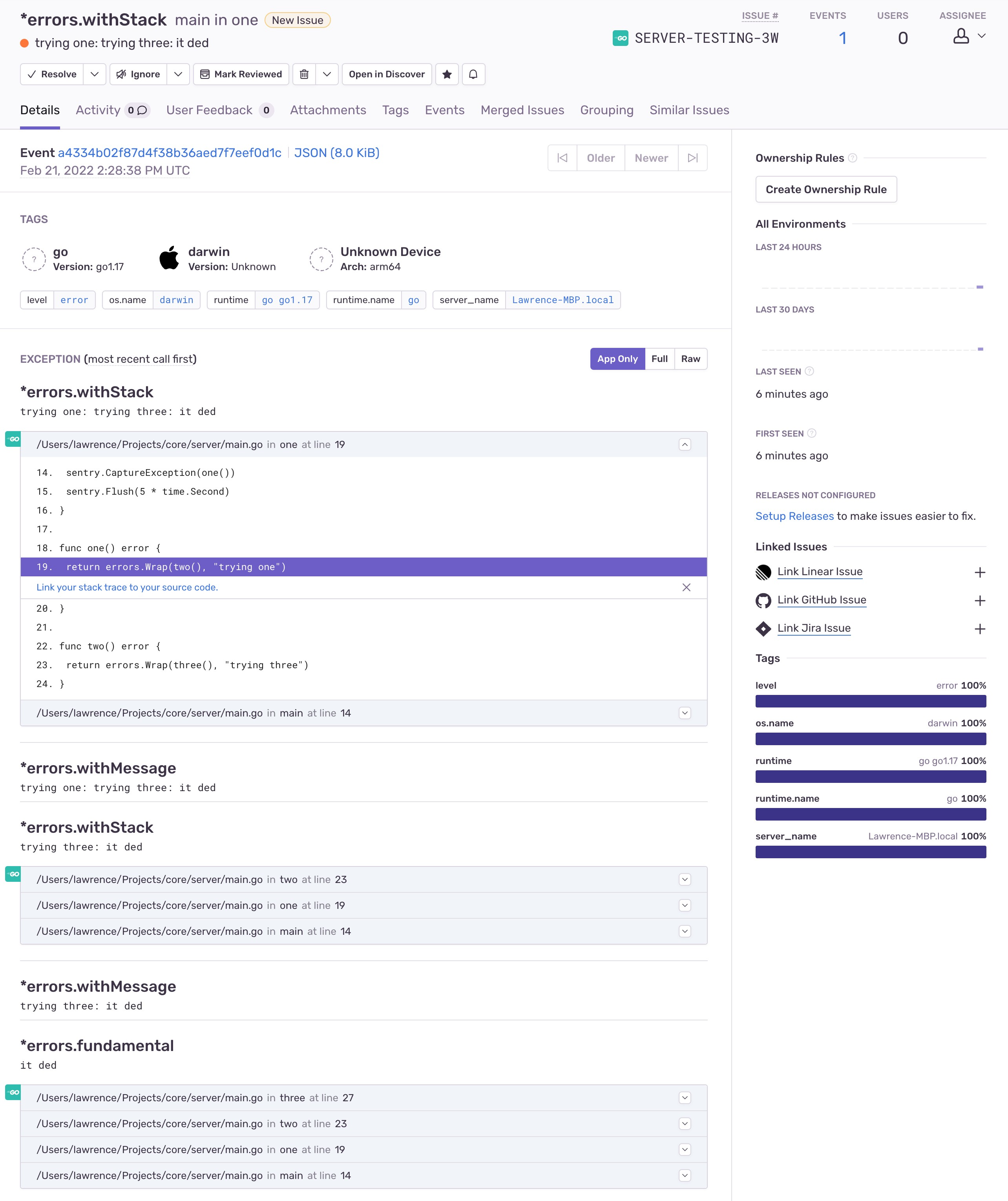 Making Go errors play nice with Sentry incident.io